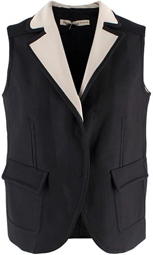 Balenciaga Chaleco Negro Ribete de Contraste de Segunda Mano