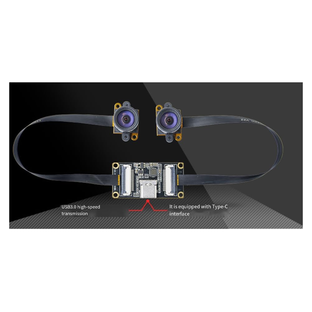 Cámara Binocular USB 3.0 de 1 MP HD con Obturador Global, Cámara Dual en y Negro de Alta Velocidad, Lente de 100 Grados para Reconstrucción 3D.