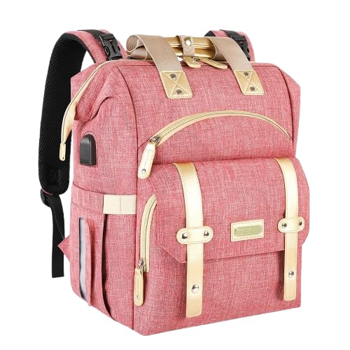 StarAndDaisy Diaper Bag/Backpacks for Mother- Maternity Bags for Baby with Multi Compartments & 2 Insulated Bottle Pocket, Stylish, Waterproof & Travel-Friendly, Lightweight - Pink (B0DHCKKDMW) Amazon Price History, Amazon Price Tracker