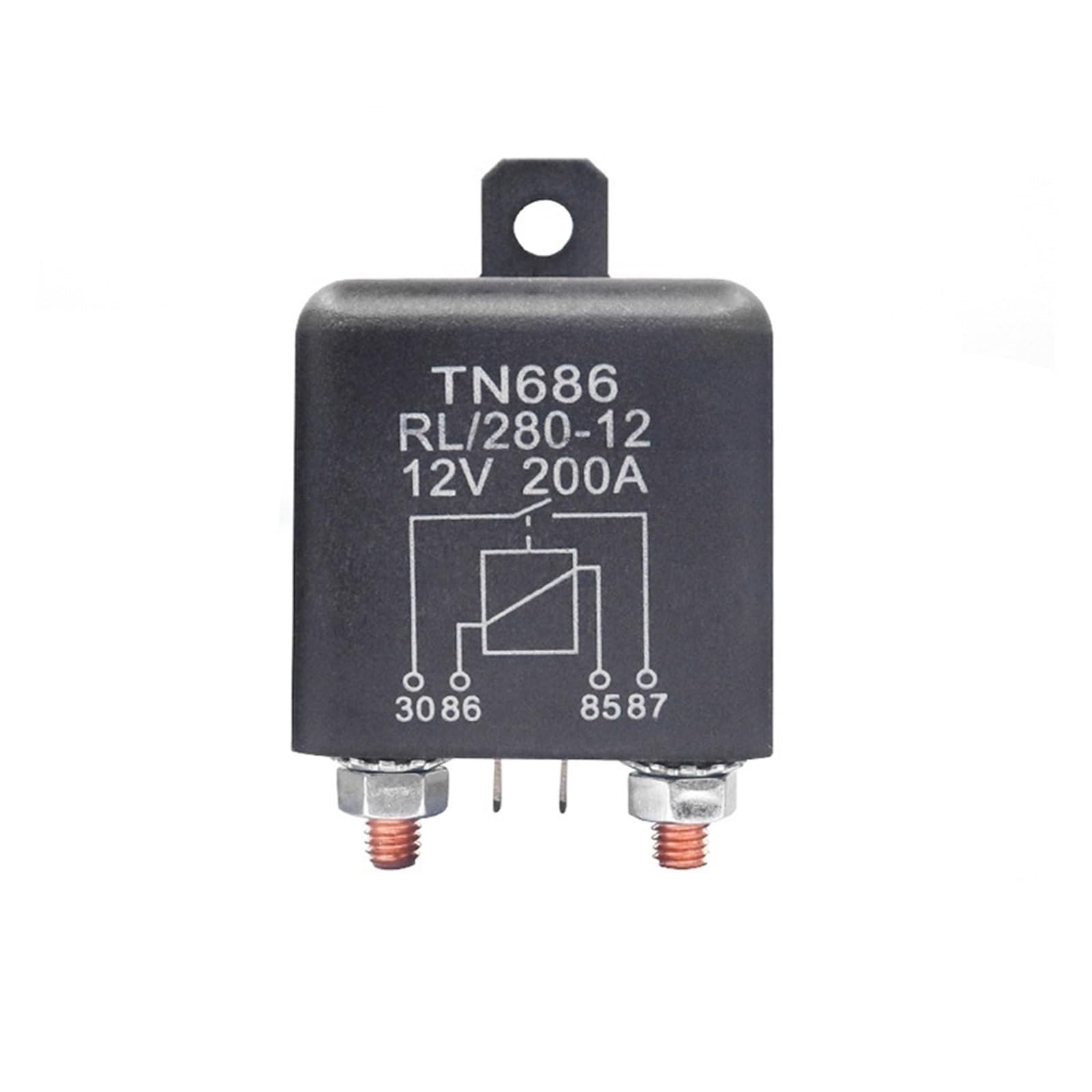 Relé de arranque 120A 12V interruptor alimentación principal coche 4 pines 7