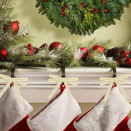 Image of Tsorode 25 Yards Dark Green Velvet Ribbon,3 /8 Inch Christmas Tree Ribbon