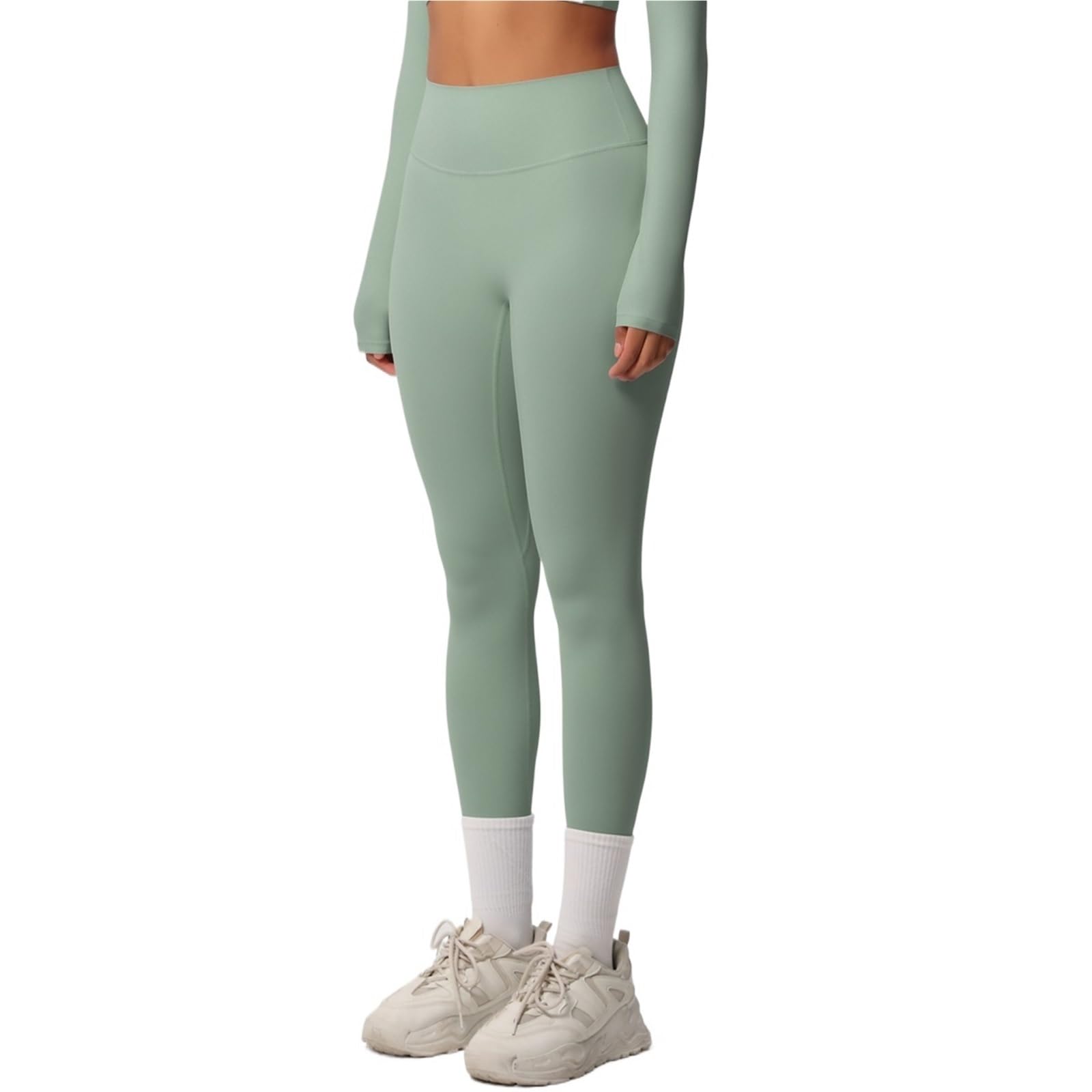 Leggings da yoga in nylon tinta unita da donna Palestra Tummy Tucking Hip Lifting Asciugatura rapida Esercizio Pantaloni Running Fitness Pantaloni