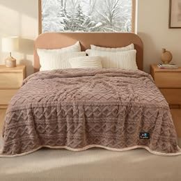 Luciphia Waterproof Blanket for Queen Bed Reversible Fleece Couch Cover