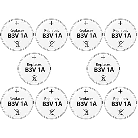 Enerpe B3V 1A Replacement Battery High Capacity Compatible with High Tech Electronic Collars of MS-4 and MS-5 Pack of 10 Cover