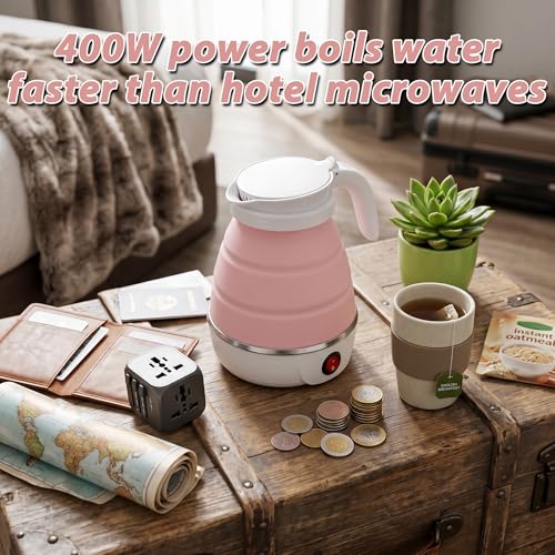 Hervidor eléctrico plegable portátil 600ml 110V miniatura 2