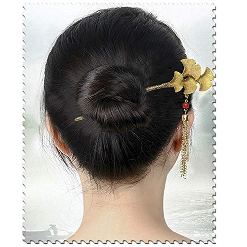 Fashion Ginkgo Hair Decor Sticks Hair Chopsticks Hairpin Chignon Chinese hair pin