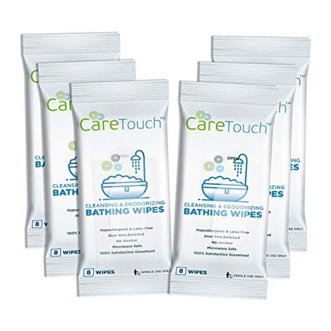 Body Wipes for Adults | No Rinse, Cleansing Shower Wipes | Disposable Bathing Wipes - Great for Camping, Gym and Travel (48 Bath Wipes) Cover