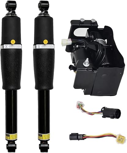 PM Auto Conjunto de 3 compresores de suspensión neumática-amortiguador de aire trasero para Cadillac Escalade EXT 2002-2013