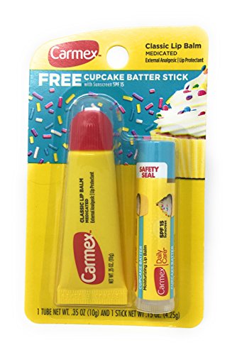 Carmex Classic Medicated Lip Balm Tube with FREE Cupcake Batter Stick- Buy  Online in Brunei at brunei.desertcart.com. ProductId : 58395173. Carmex Classic Medicated Lip Balm Tube with FREE Cupcake Batter Stick- Buy  Online in Brunei at brunei.desertcart.com. ProductId : 58395173.