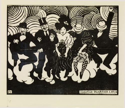 Impression sur toile Vallotton Le Bon Quartier Latin avec finitions d'art 60x90cm