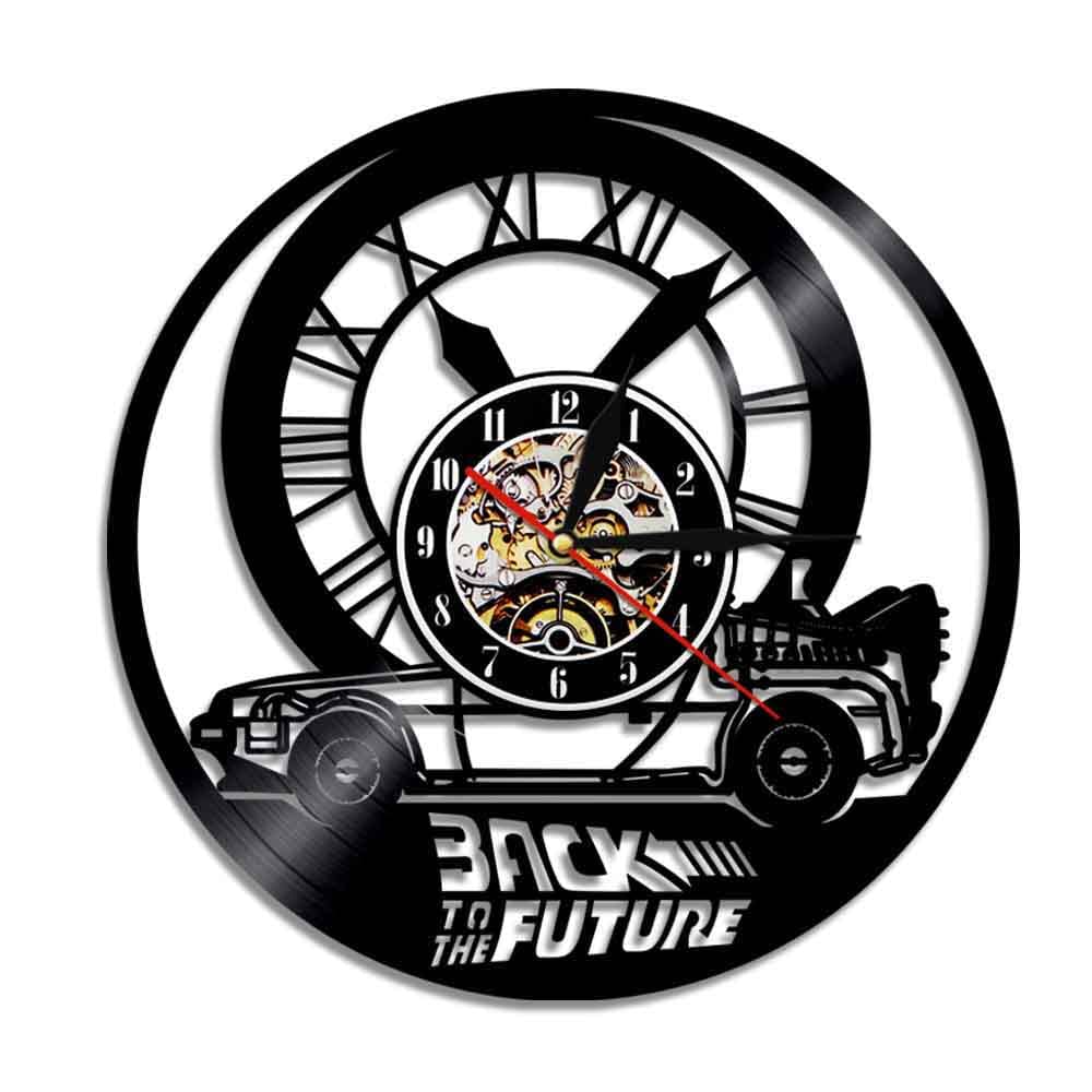Smotly Black Vinyl Wall Clock, Car Themed Pattern, Car Lover Home Decor Wall Clock Gift.