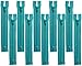 garnimex Fermeture éclair 20 cm x 10 pièces couleur 27 aigue-marine assorties, non divisible