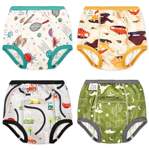 Image of Max Shape 6 Pack Potty Training Underwear for Boys,Washable Baby Boy Toilet Training Pants Training Underwear Fit 2T-6T