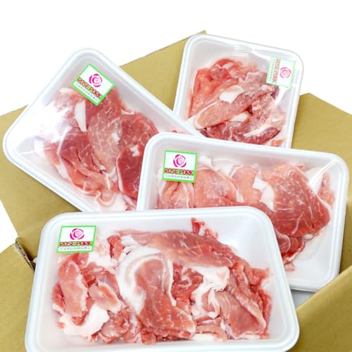 [ローズポーク] 小間 合計1kg (250g×4) (茨城県共通返礼品) 肉 お肉 豚 豚肉 ポーク 生姜焼き 焼肉 焼き肉 しゃぶしゃぶ 銘柄豚 ブランド豚 小間切れ