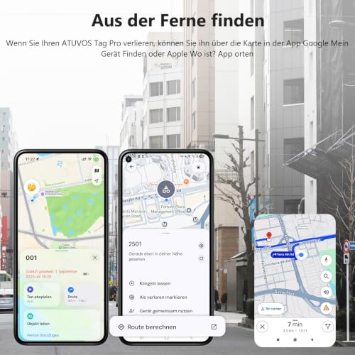 ATUVOS Air Tag Pro Smart Tags Tracker für Android & iOS, Neu Dual-System Schlüsselfinder kompatibel mit Google Mein Gerät finden or Apple… – Ansicht 4