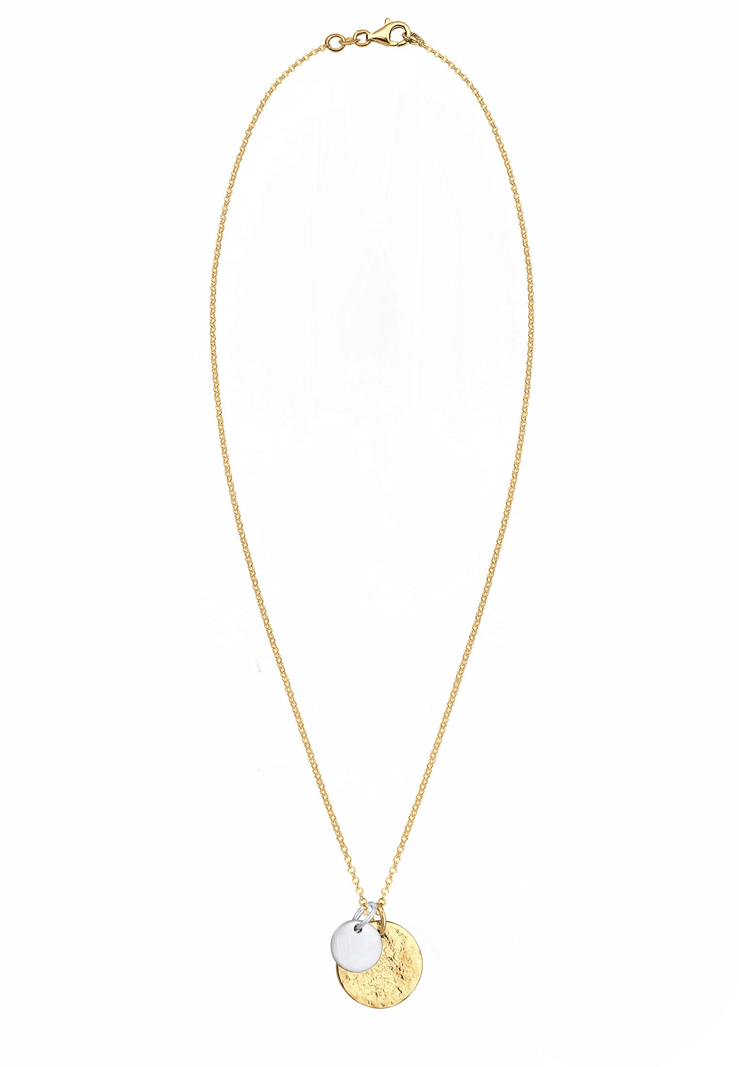 Elli Collana Donne Placchetta Geo Aspetto Organico in Argento Sterlino 925