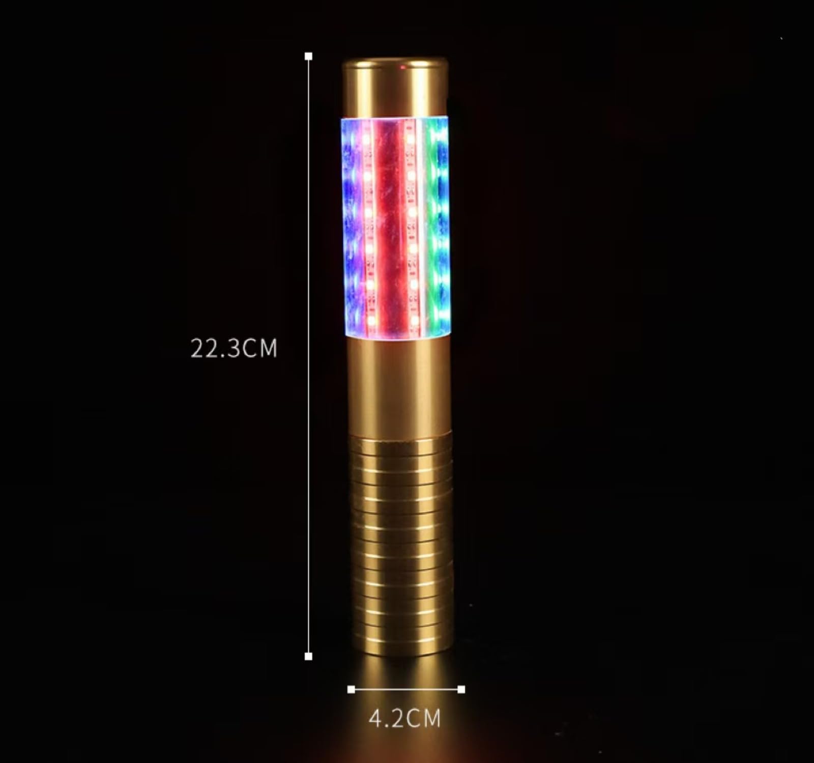 2 confezioni LED Bottle Lights – Ricaricabile Strobe Sticks and Luminous Sticks for Champagne Bottles Bar, Club, Party, Birthday, Wedding, Event(oro)
