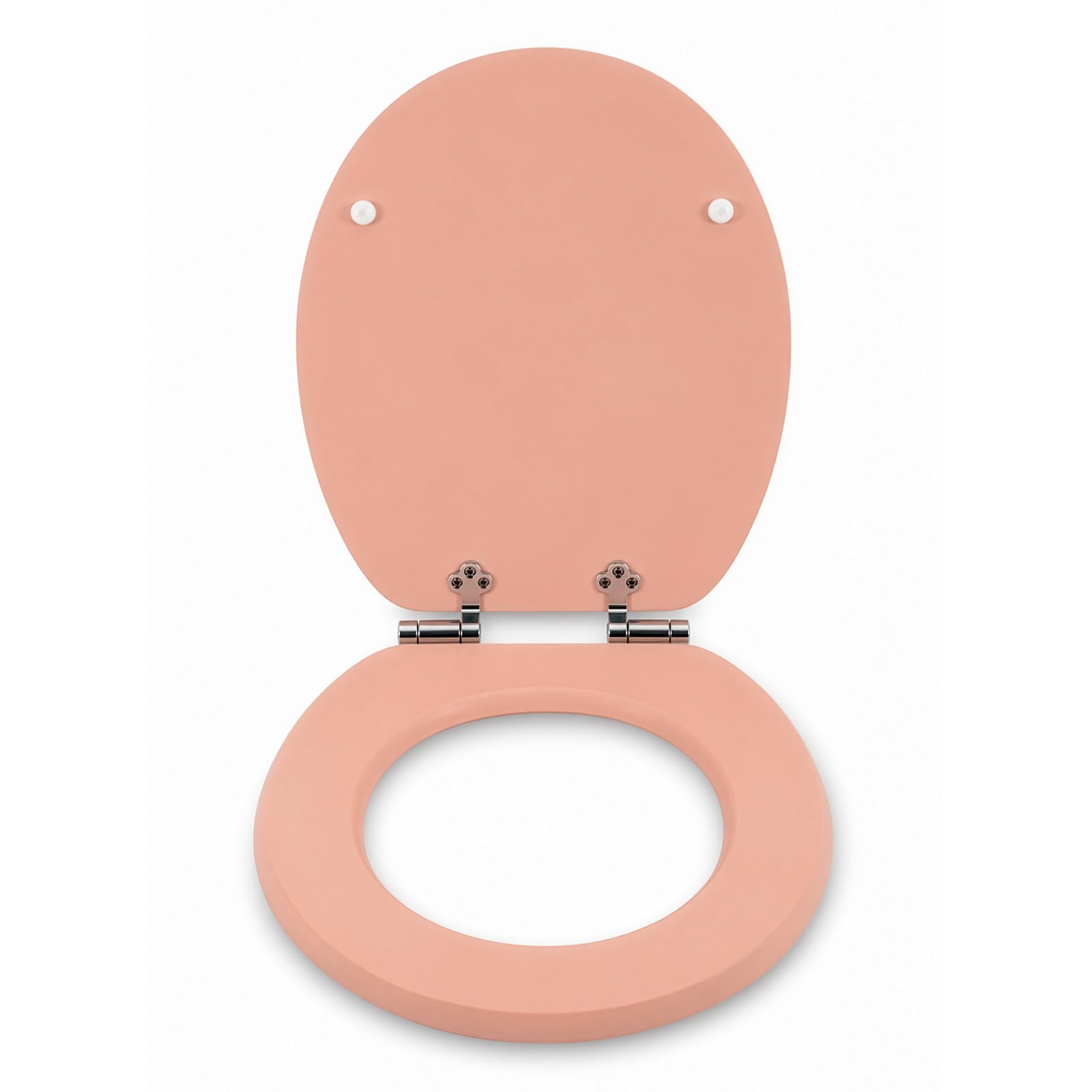 CROWNSHOP Family Toilet Seat Adjustable Soft Close Seat, Pink, O Shape