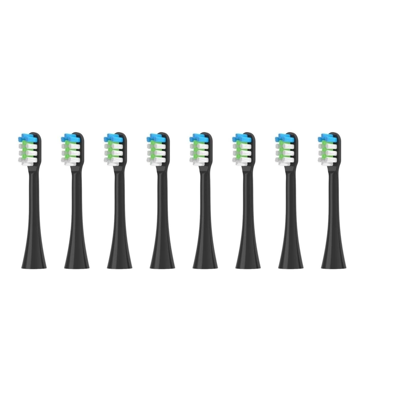 Testina Spazzolino, Compatibile Con HUAWEI, LBT-203552A LBT-203554A | 203532AA, LBT203552B, LBT-203557A, testina per spazzolino elettrico 2s(8pcs BLACK)