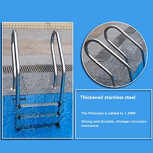 Escalera para piscina de acero inoxidable Heavy Duty 200kg miniatura 3
