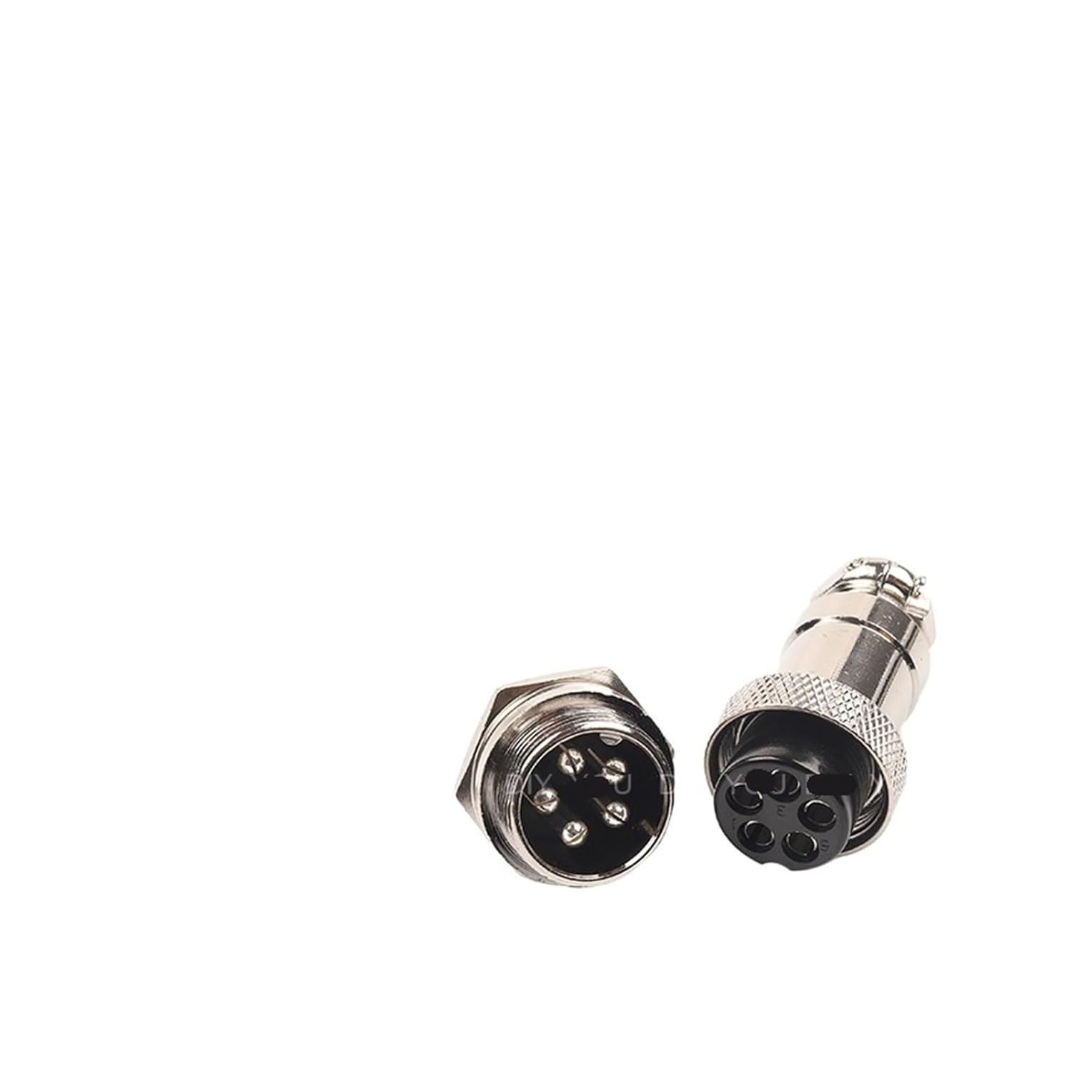 1 Set GX20 nut Type Male and Female Electrical Connector 2/3/4/5/6/7/8/9/10/12/14/15 pin 20mm Round Wire Panel Aviation Socket Plug(Gx20-5 Nut Type)