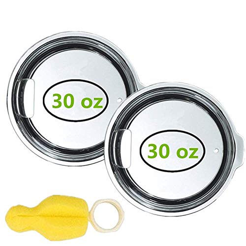 2 Pack Splash Resistant Clear Straw Lids for 30 oz Rtic Ozark Trail