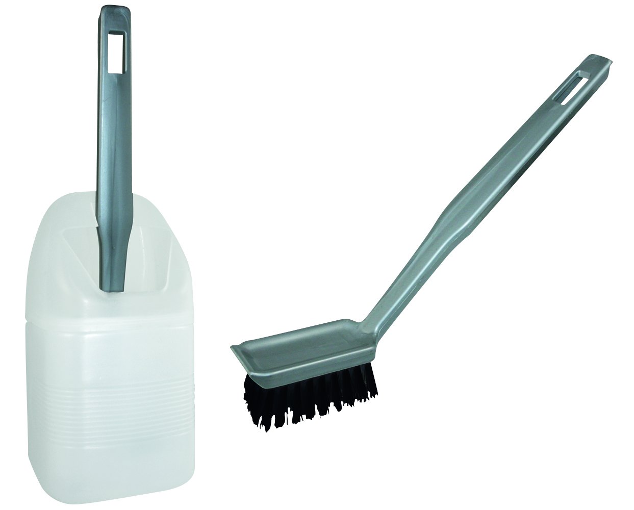 Brosse WC Flamme Blanche - Avec Velcro Pour Fixation Sur Couvercle | Design Pratique Et Hygiénique