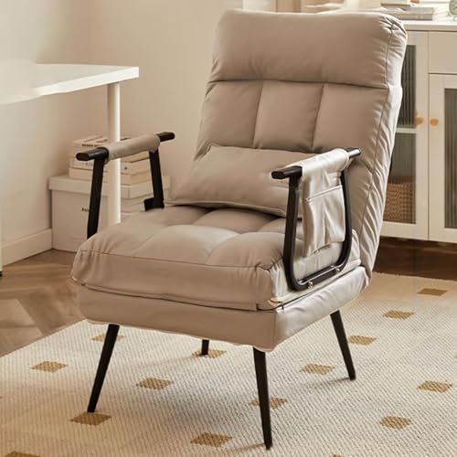 Adjustable Convertible Sofa Bed Recliner Chair with Cushions for Living Room & Bedroom Space-Saving Folding Armchair for Reading Single Seat Design