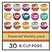 30 Count - Flavored Variety Pack Coffee Pods K Cup Sampler – Hazelnut, Cinnamon , Pecan, Caramel, Vanilla & Toffeenut. Turtle Love, Candy'd Almond, Caramel Me Crazy, S’mores, French Vanilla & Hazelnut for Keurig Brewers