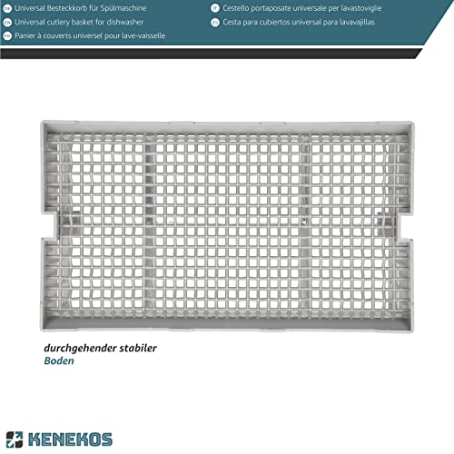 Kenekos - Besteckkorb universal passend für viele Spülmaschinen & Geschirrspüler - 24,0 cm x 14,0 cm, auch geeignet für BSH 093046/00093046, Besteckkasten – Bild 7