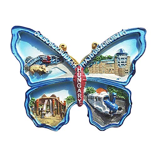 Imán de nevera 3D mariposa Hungría decorativo miniatura 1