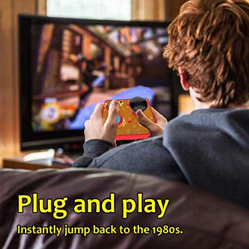 NBCP Handheld Games Console ,Classic Mini Arcade Joystick Plug and Play Built-in 180 TV Video Games for Kids, Children Gift, Birthday Gift (AV Cable) (Mini Handheld) (Orange) - Thumbnail 6