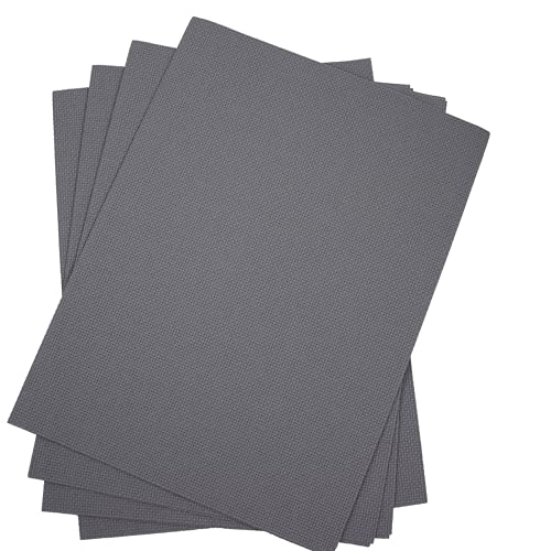 Image of KCS 4 pc of 12 inch x 18 inch 14CT Counted Cotton Aida Cloth Cross Stitch Fabric (Light Steel Grey)