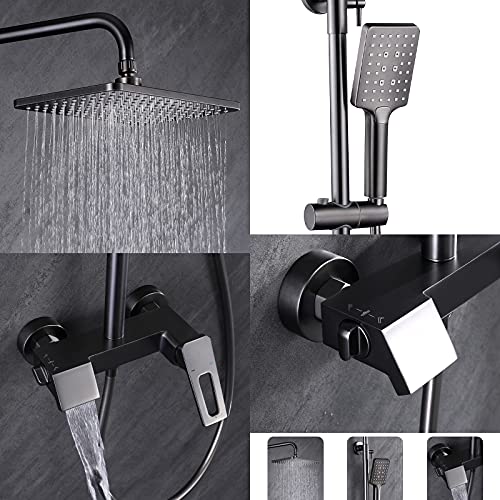 Ensemble de robinet de douche haut de gamme avec cascade pour baignoire