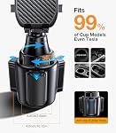 Coolpow Support de la tasse de voiture de téléphone pour voiture Ultra Stable & Ne jamais secouer le support de téléphone cellulaire Car Cupholder Support Cellulaire Auto Car Support pour iPhone 17 16 15 Galaxy S25 Tous les 4-7'' Téléphone