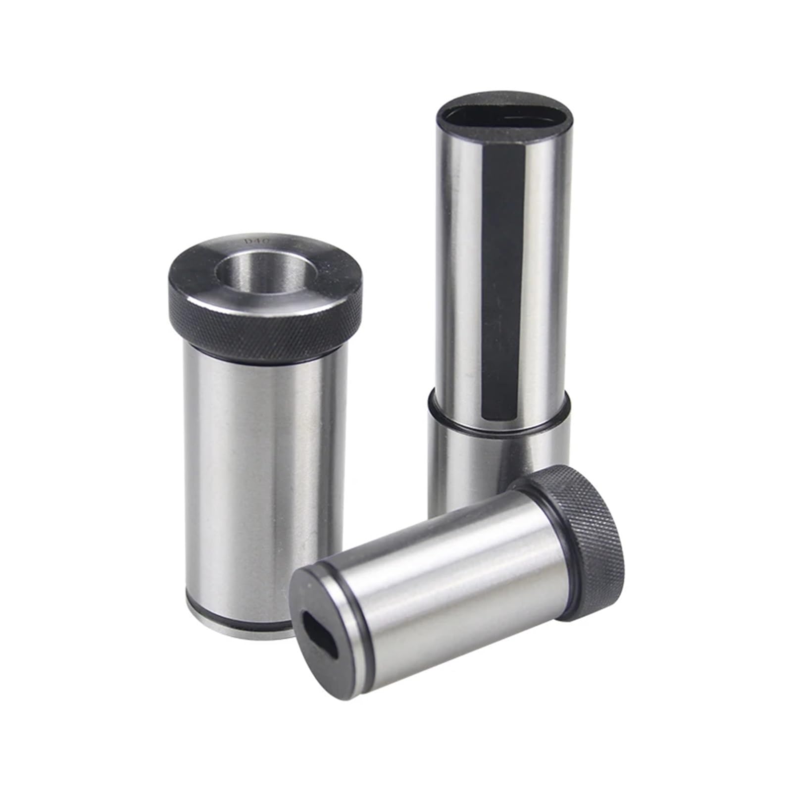 Adaptador de enchufe para torno y fresadora CNC Manguito reductor de cono Morse D25, herramienta de torno CNC, guía de taladro en U, adaptador de poste de banda(5 pieces,D20-14)