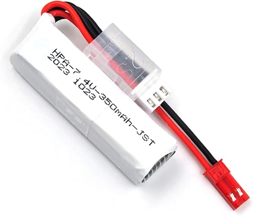 Miniatura 5 de elxjar Paquete de 2 baterías Li-Po de 7.4V 350mAh 2S con conector JST, repuesto para Titan HPA 2V, WLtoys K969 K989 K999 P929 P939 RC Car