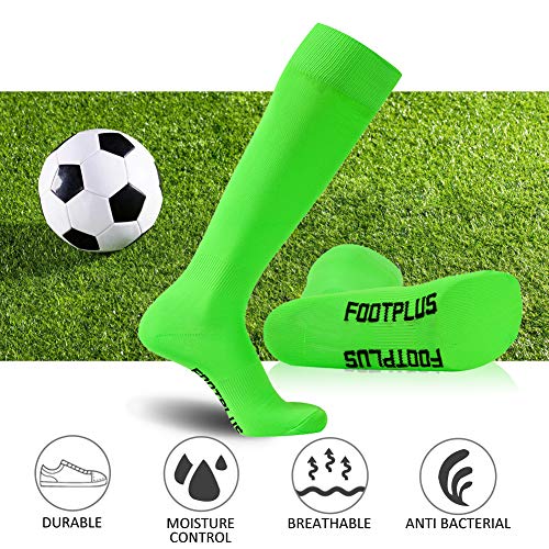Image of FOOTPLUS Baseball Softball Socks,Unisex Over Knee High Solid Sports Rugby Summer Soccer Camps Socks