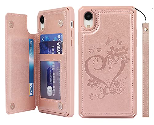 Étui portefeuille iPhone XR iCoverCase avec blocage RFID