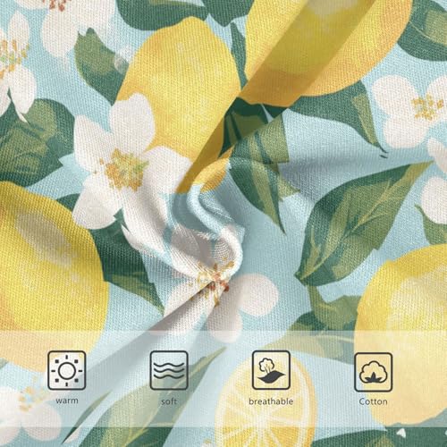 Wusikd Lemon White Girls' Underwear Cotton Flowers Green Girls Briefs Soft Toddler Underwear 2T3