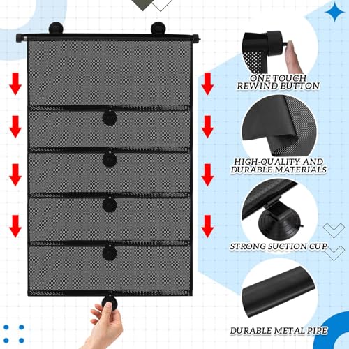 Blossound 2 Pack Retractable Car Window Shades