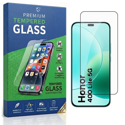 Image of Tempered Glass Compatible With Honor 400 Lite 5G 6.7 | 9H Hardness | HD Clarity | Anti-Fingerprint | High Touch Sensitivity | Premium Screen Protector Guard