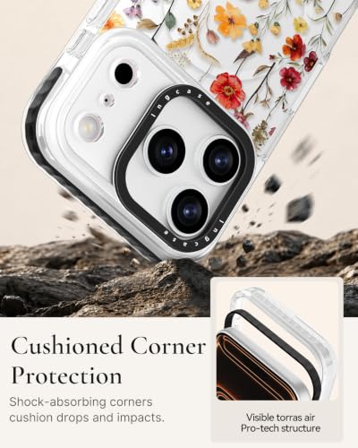 Coque iPhone 17 Pro antichoc rétro avec support pour femmes actives