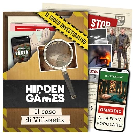 Hidden Games Luogo del Reato - Il 1° caso - IL CASO DI VILLASETIA - Italiana - Gioco realistico della scena del crimine, gioco emozionante del detective, gioco della stanza di fuga