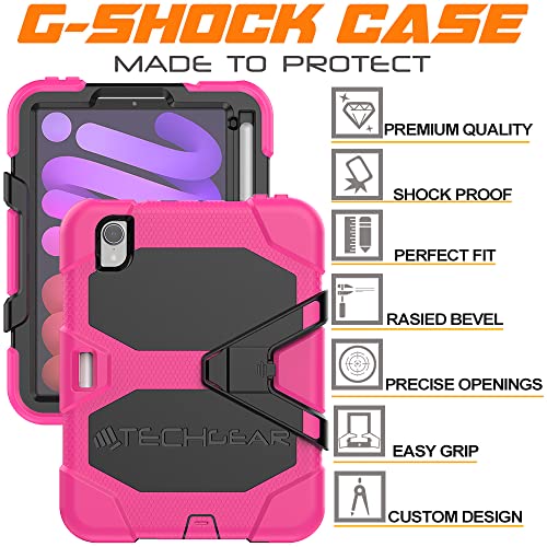 TECHGEAR G-SHOCK Armour Shockproof Case for iPad Mini 7 2024 & Mini 6 2021 (7th & 6th Gen), Tough, Heavy Duty with Stand - Image 2