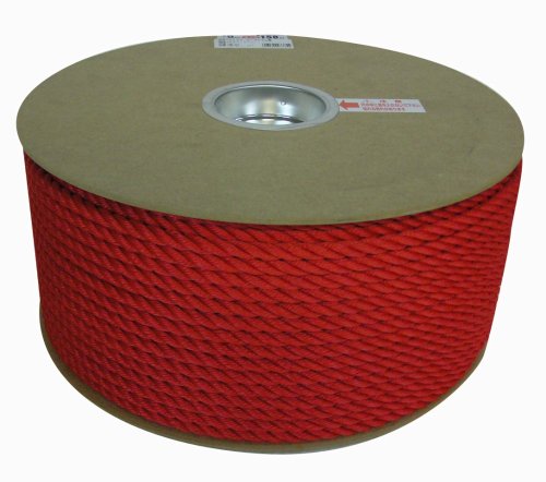 ユタカメイク PEカラーロープドラム巻 レッド 9mm×150m RE-51