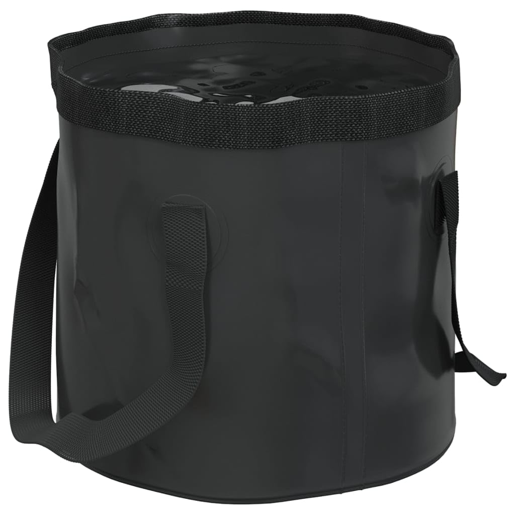 Outdoor Freizeit Falteimer 2 Stück Schwarz 30L PVC Camping & Wandern