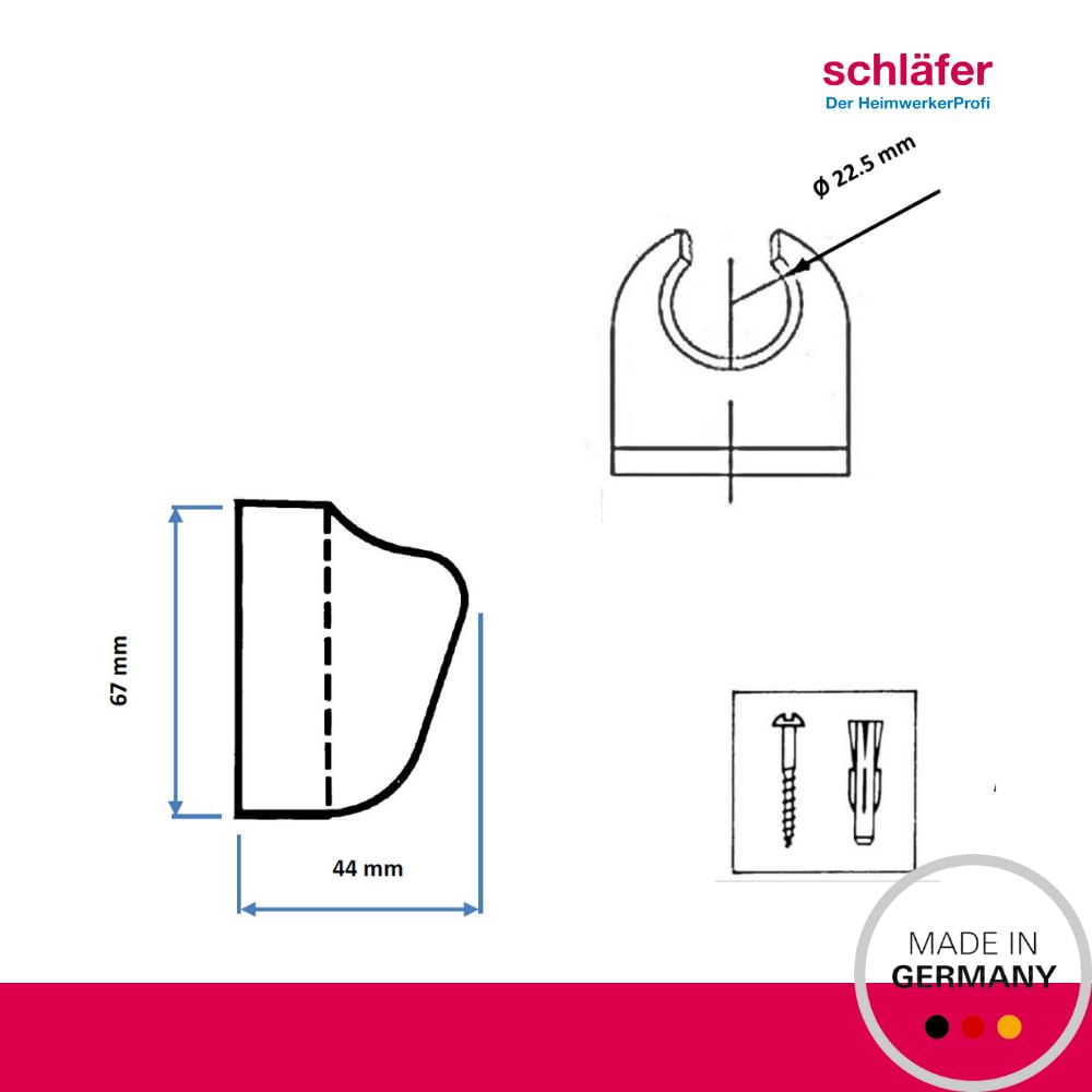 Schläfer 1303500 | Alcachofa de ducha cuadrada con tubo negro mate, juego de alcachofa de ducha con flexible y soporte, alcachofa de ducha universal multichorro cuadrada alta presión, ducha con botón