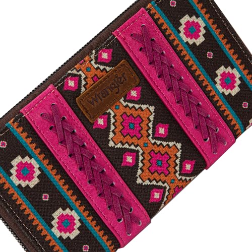 Image of X Wrangler Wristlet Western Wallet Boho Aztec Credit Card Holder for Women