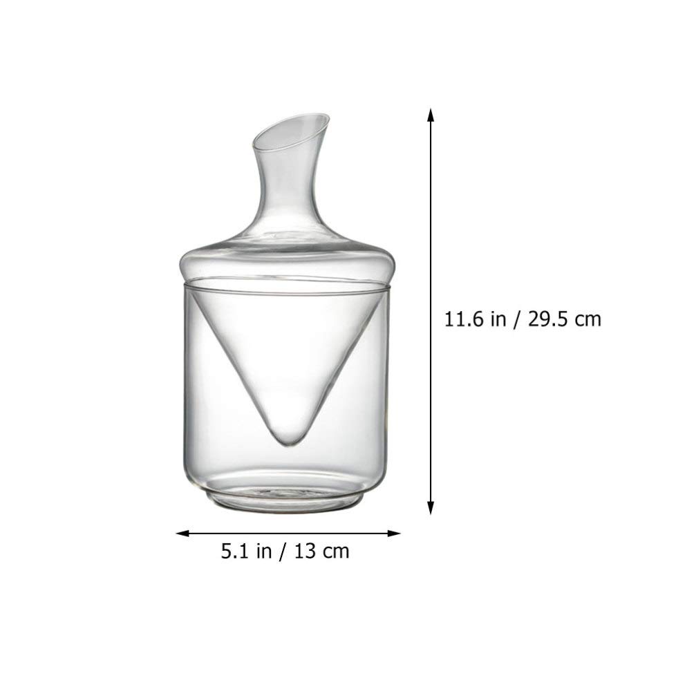 Ensemble refroidisseur de carafe à vin avec seau à glace, carafe en verre, reniflard de vin rouge for accessoires de vin rouge et blanc, cocktails et fournitures de bar